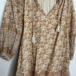 Cleobella Rosy Mini Brown Orange Floral Dress Womens Large Photo 12
