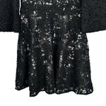 Monique Lhuillier ML Black Bell Swirl Lace Dress size 0 Fit & Flare Cocktail Photo 4