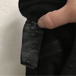 Free People  midnight black vegan suede high rise cropped pull on pants L Photo 8