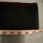 7 For All Mankind  b(air) high waist ankle skinny black maroon suede trim size 27 Photo 4