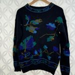 Cambridge Vintage Spirit 80s Wool Shetland Black Crewneck Sweater Size S Photo 1