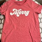 Grayson Threads  Holiday Red 'Merry' Short Sleeve Tee M Photo 0