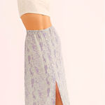 Free People  FP Womens Katie Button Down Snakeskin Printed Midi Skirt XS‎ Purple Photo 0