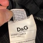 Dolce & Gabbana D&G Grey Pinstripe Gabardine Draped Detail Strapless Mini Dress size S-XS Photo 15