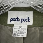 Peck & Peck  Women's Green Pockets Long Sleeve Linen Blend Jacket Size 10 Photo 2