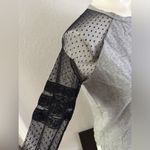 $250 NEW RED Valentino Grey Varsity Shirt Sheer Mesh Sleeves M S Gray Size M Photo 2