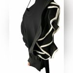 Gracia  Black Top with Ruffled Sleeves NWOT Photo 2
