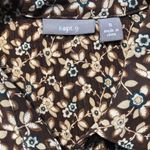 Apt. 9 Button Front Floral Gypsy Fairy Puckered Top with Ruffled Hem Bell Sleeve Sz S Photo 2