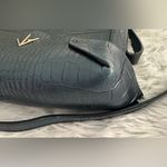 Manu Atelier Mini Pristine Croc Leather Crossbody Bag Rare Blue Photo 6
