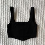 Olivaceous FREE SHIPPING<33 Black Cropped Corset Top With Faux-Boning Stitching Photo 1