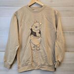 Disney {XS} Winnie The Pooh Embroidered Tan Sweatshirt Photo 0