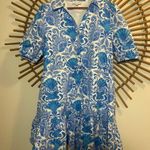 Sugar Lips Women’s Biller Floral Stacie Button Down Mini Dress Blue Size M 🐟 Photo 5
