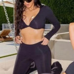 SKIMS NWT  Twist Cotton twist short in Onyx‎ Size L Photo 0