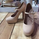 Linea Paolo Isadora Mary Jane Platform Pumps Size 5.5 B51 Tan Photo 5