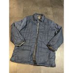 Reversible longline quilted jacket coat Size XL. Gray And Blue Photo 7