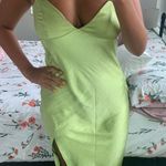 Peppermayo Green Satin Midi Dress Photo 0