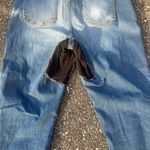 Torrid  skinny cropped Trendy Patchwork Blue Jeans Photo 4