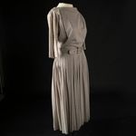 R&K ORIGINALS Vintage Short Sleeve Fit and Flare Brown and White Gingham Dress S Photo 2