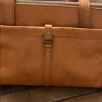 Spikes & Sparrow Tan Leather Shoulder Tote Bag Zipper Top Brown Photo 6