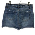 Ashley Mason  Cotton Denim Raw Hem Blue Jean Mini Skirt Womens Size Large Photo 6