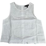 J.Crew Maxine button-back top in linen White XS BY704 NWT Photo 0