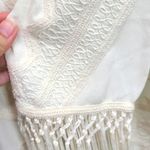 Love Sam FringeĀ V-neck CreamāIvory 3/4 Sleeve Blouse SizeāSmallā Photo 7