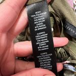 White House | Black Market  Olive Green Floral Eyelet Ladder Tiered Hem Dress Sz 6 Photo 5