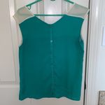 Naked Zebra 𝅺 Tank Top Teal Green & Cream Sz Sm EUC Photo 2