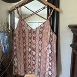 Women's Charming Charlie’s Spaghetti Strap Pink Snakeskin Print Top‎ Size Large Photo 1