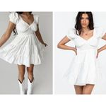 Princess Polly  Daniela mini dress white NWT Size 12 Photo 1