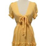 Brandy Melville Yellow Floral Flowy Mini Dress Photo 0