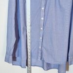 Ann Taylor  Womens Blue Pinstripe Buttondown Shirt Size Large Photo 5