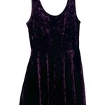 Lush Clothing Lush retro grunge round neck sleeveless crushed velvet fit & flare Dress M Photo 0