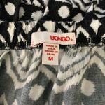 Bongo Vintage  Strapless Jumpsuit M Black White Elastic Waist Straight Leg Photo 5