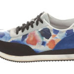 Loeffler Randall Women's Suede Tie-Dye Print Sneakers Blue Multicolor Lace-Up Sh Photo 0