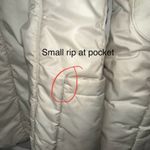 Mackage  Cream Mid-length Down WOOL Leather Puffer jacket Coat with Fur Hood sz S Photo 12