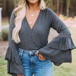 These Three Boutique Bell Sleeve Bodysuit Photo 0