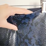 Commando • Faux Leather Animal-Print Leggings in Navy Snake blue black reptile Photo 5