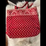 Vera Bradley  Chic Red Quilted Tote Bag Photo 3
