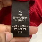 VTG I.N. Studio Red Cowl Neck long sleeve blouse XL Photo 14