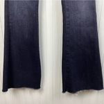 Mother Jeans The Weekender Fray Flare Jean Thunder Road Size 23 Black Denim Photo 6