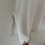 Athleta  On the Town Cream with Black Trim Ribbed Knit Sweater Tunic Top Size M Photo 6