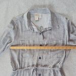 Mimi Chica  Shirt Dress 100%Rayon Black and White Buttoned Tie Front. Size L Photo 6