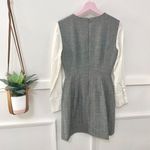Club Monaco Grey Plaid Long Silk Sleeve Deeyone Dress Size 2 Photo 6