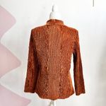 Vintage Great Cavalier Crushed Velvet Blazer Jacket 90s Retro Aesthetic Small Brown Photo 1