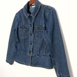 st. john's bay St. John’s Bay vintage Y2K stretch peplum denim blazer jacket size M Photo 0