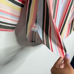 Chico's Chico’s Classic‎ Non Iron Chic Stress Striped Blouse MultiColor Large Chico 2 Photo 7