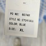 GRAND & GREENE Checkered Floral Embroidered Top NWT Blue Size XL Photo 6