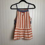 THML  red + white + blue striped sleeveless tank with tassels size small J1 Photo 5