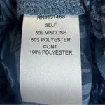 Y2K Meritt Velvet Burnout Satin Button Up Top Small Paisley Blue Long Sleeve VTG Photo 6